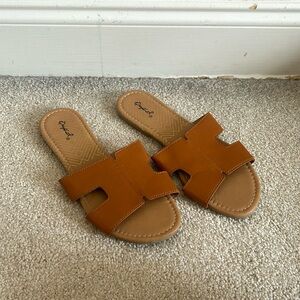 Brown boutique sandals